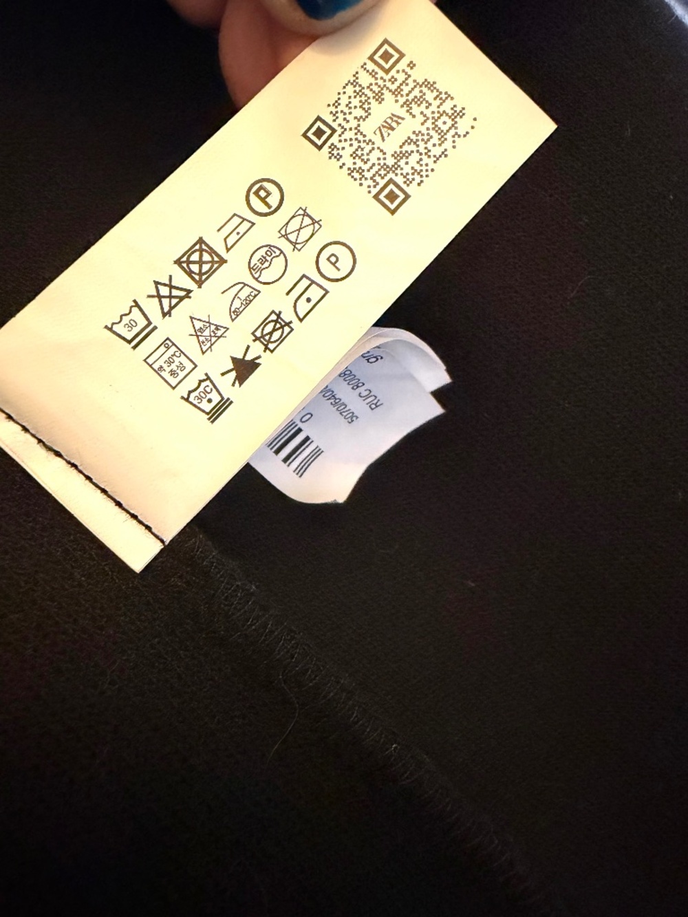 Zara Felt Texture Coat in Black Size Medium - Picture 14 of 14